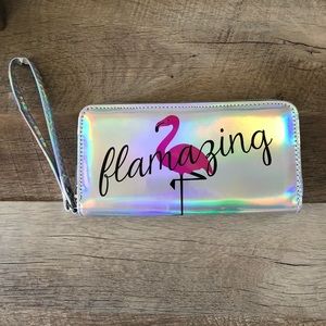 FLAMAZING Flamingo Wristlet/Wallet